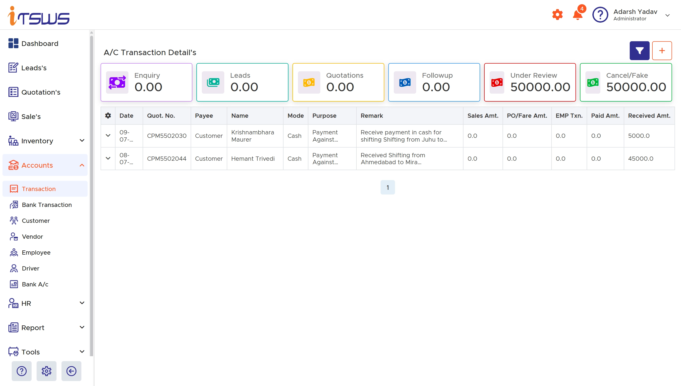 ITSWS Bility Account Management System
