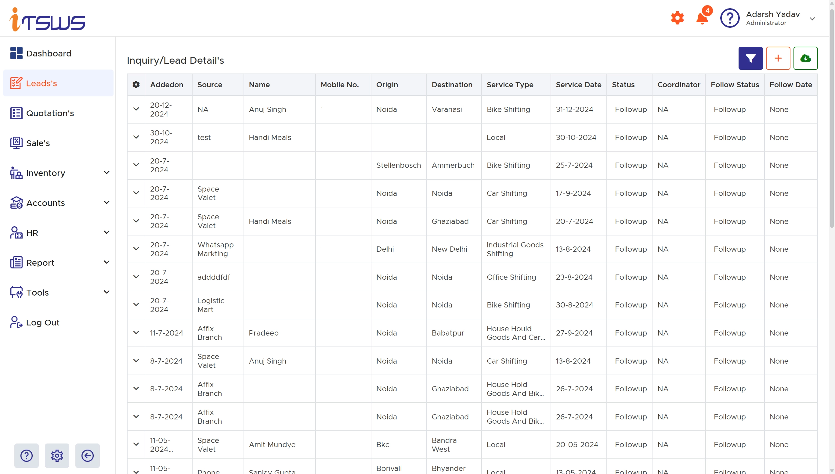 ITSWS Bility Leads Management System