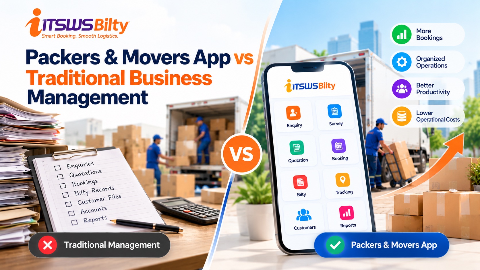 Packers & Movers App vs Traditional Business Management