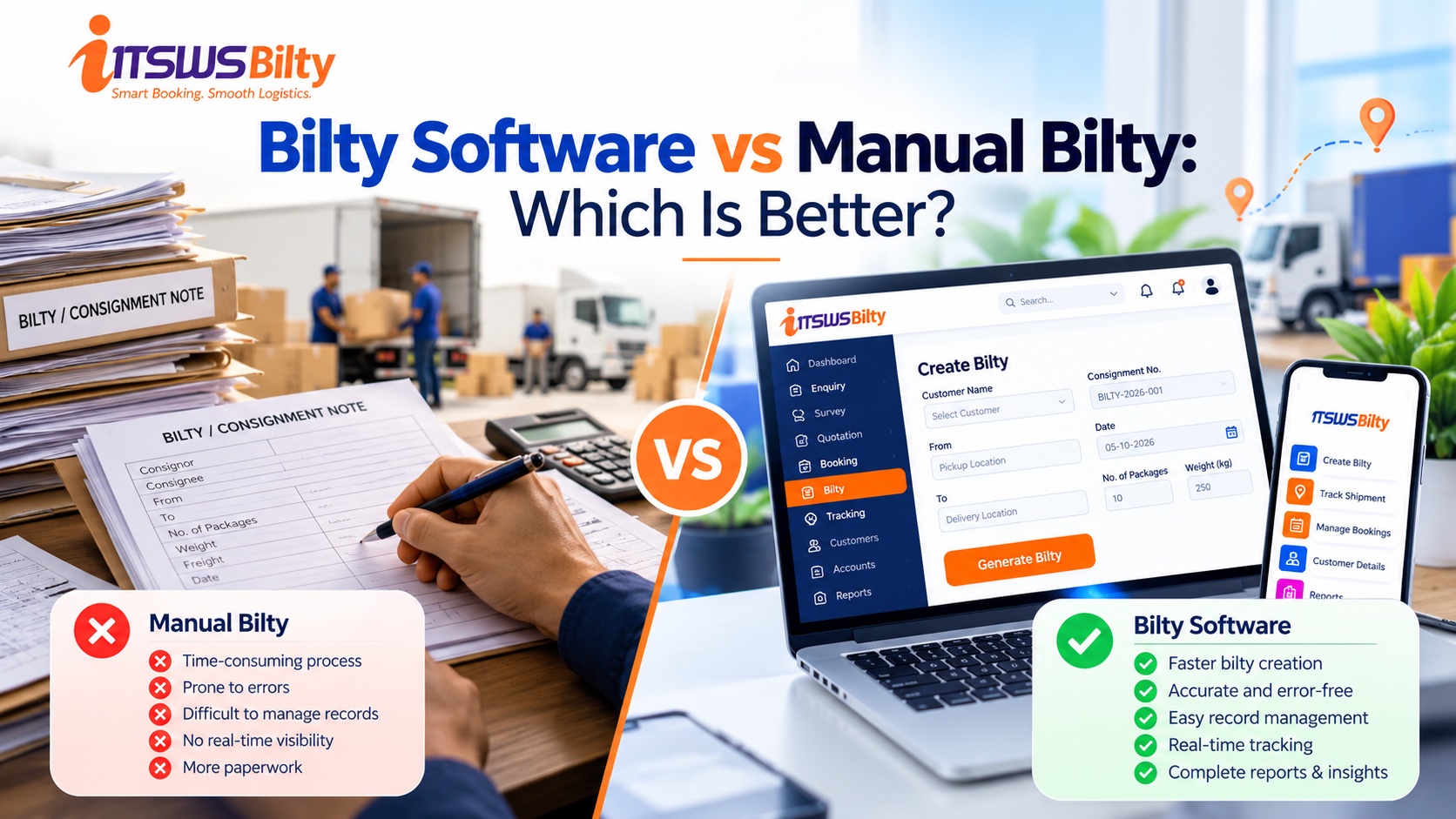 Bilty Software vs Manual Bilty: Which is better?